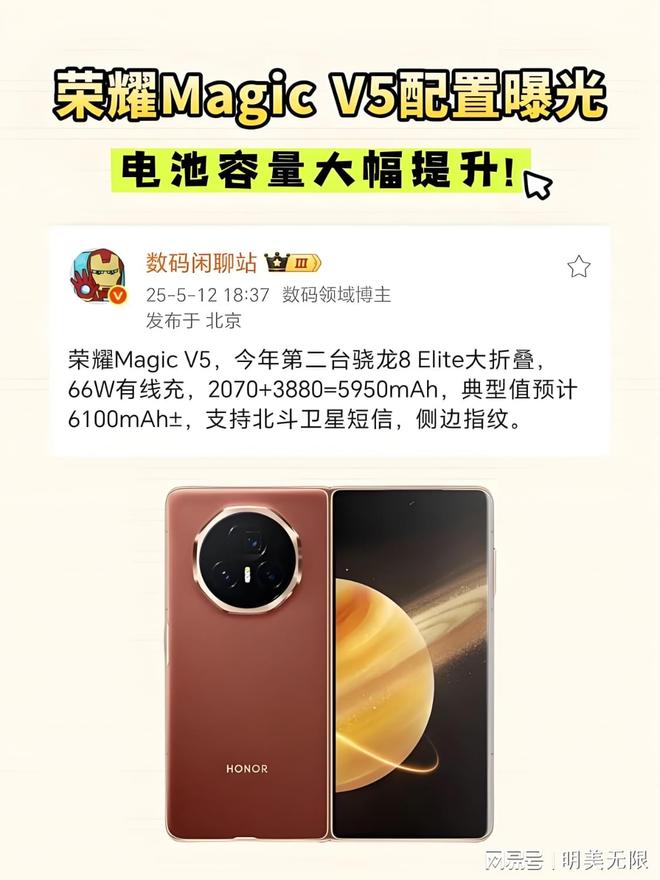 5太狠了最薄机身+满血旗舰芯！AG真人平台荣耀Magic V(图2)
